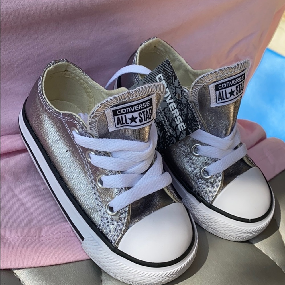 Silver Metallic Converse